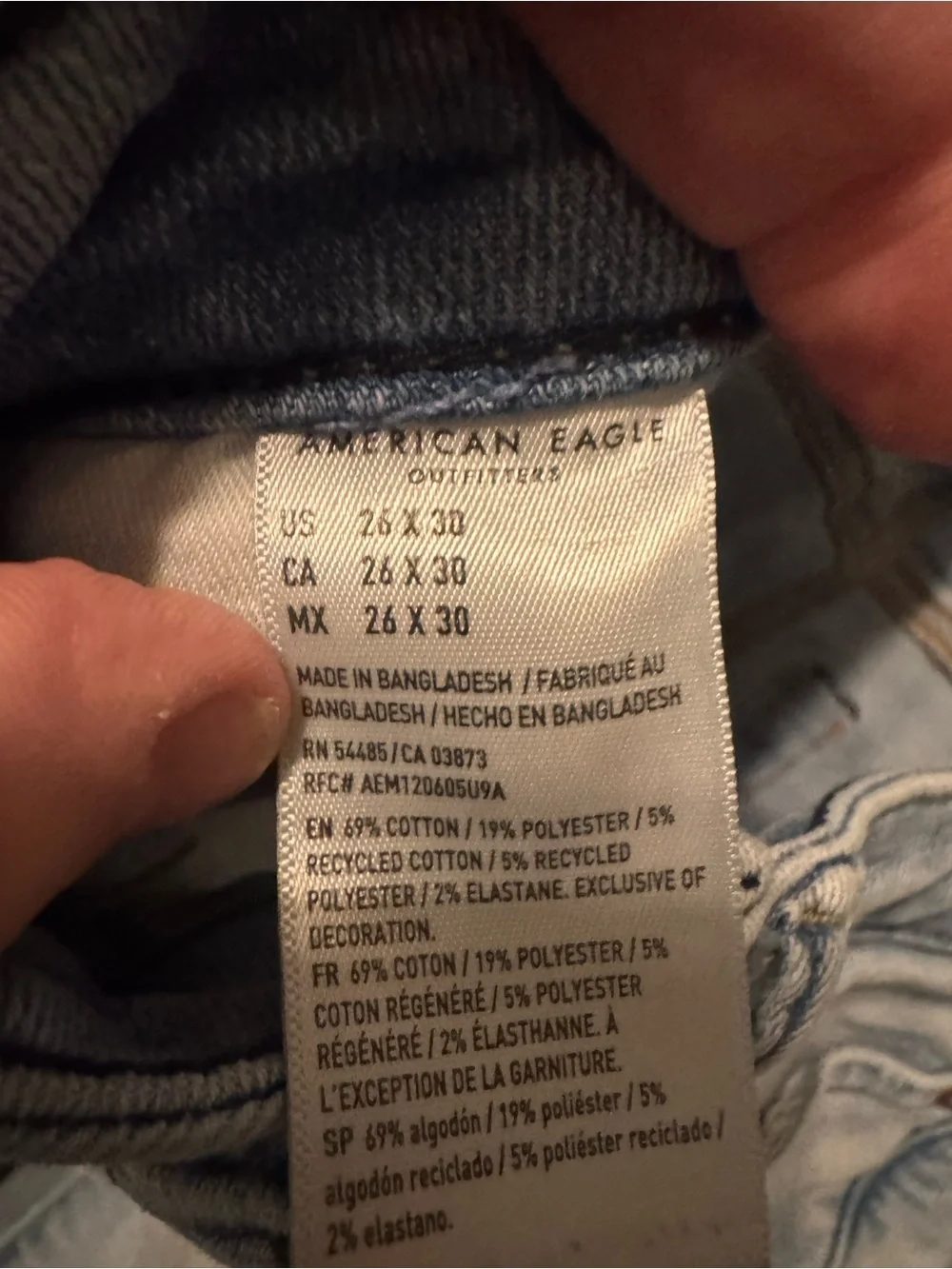 American Eagle Outfitters Men’s Light Blue Slim Straight Jeans